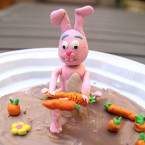 Cute Modeling Clay Easter Bunny