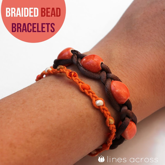 DIY — bracelet made from braided beads