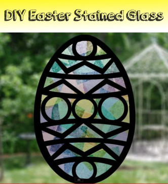 DIY Easter Stained Glass Egg