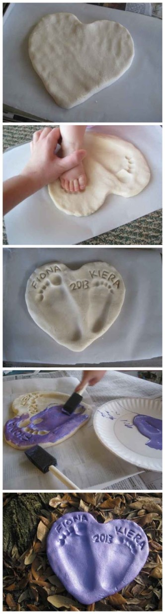 DIY footprint Heart