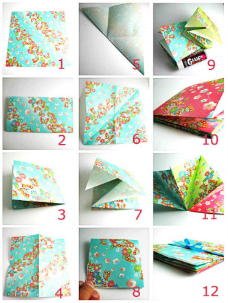 Origami folded book instructions