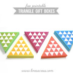 free printable triangle gift boxes
