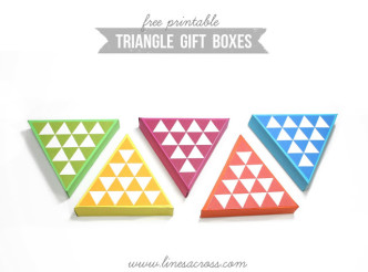 free printable triangle gift boxes